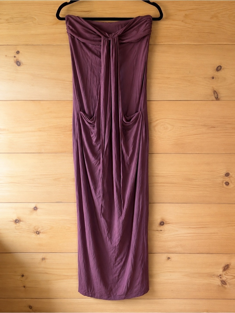 Halara Strapless Burgundy tic tok Dress size small